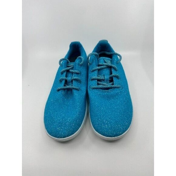 Allbirds Wool Runners Thrive Teal 0422 NV1 Men Size 9 New blue white knit runner - Picture 2 of 5